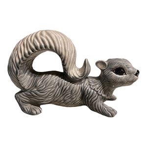 VINTAGE Ceramic Squirrel Figurine Handmade Home Table Decor Japanese Style